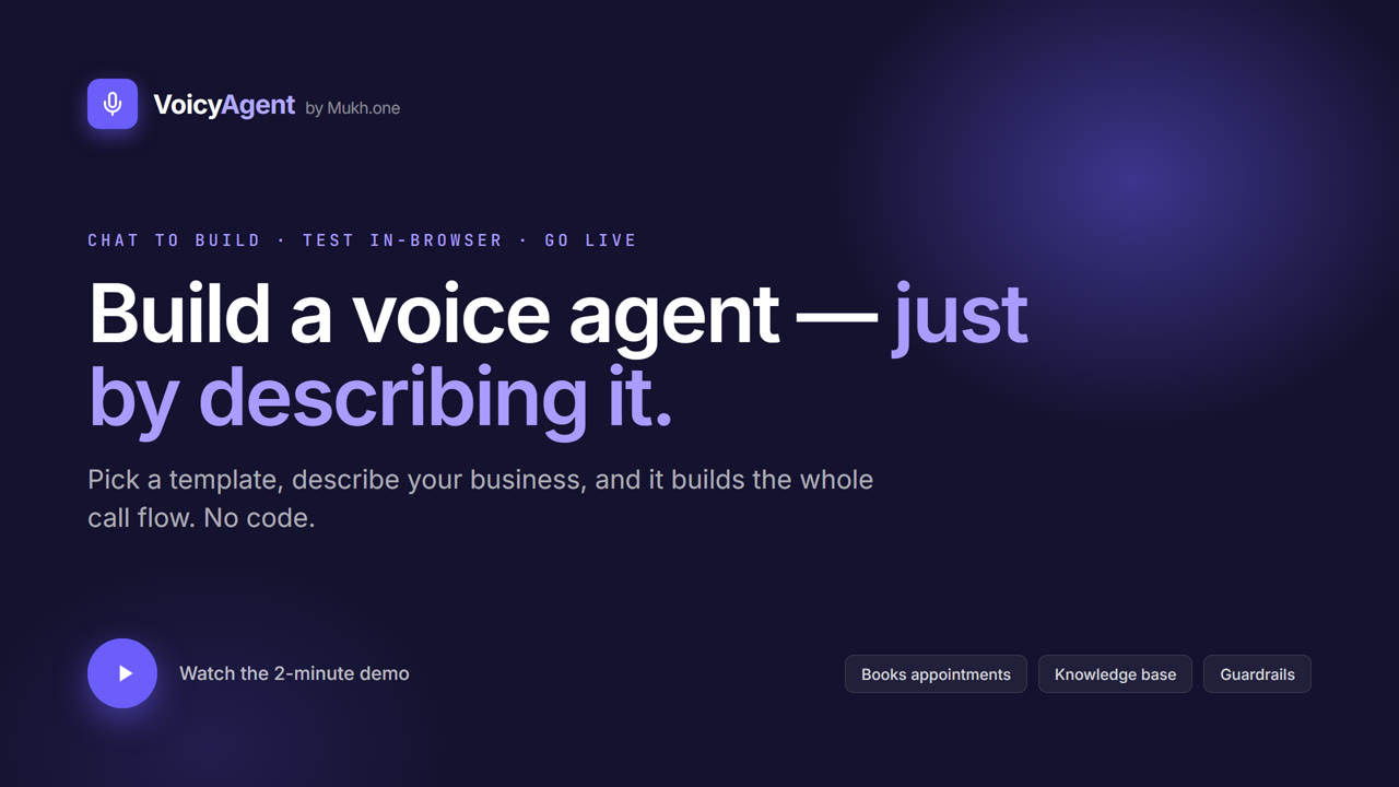 Build a voice agent just by describing it